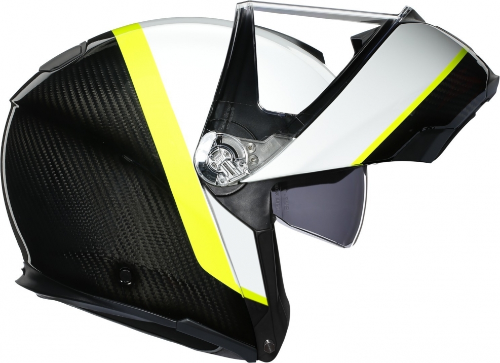 Шлем AGV Sportmodular Ray Carbon/white/Yellow Fluo