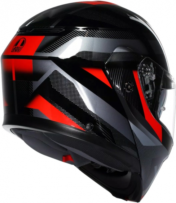 Шлем STREETMODULAR LEDRO MATT BLACK/RED