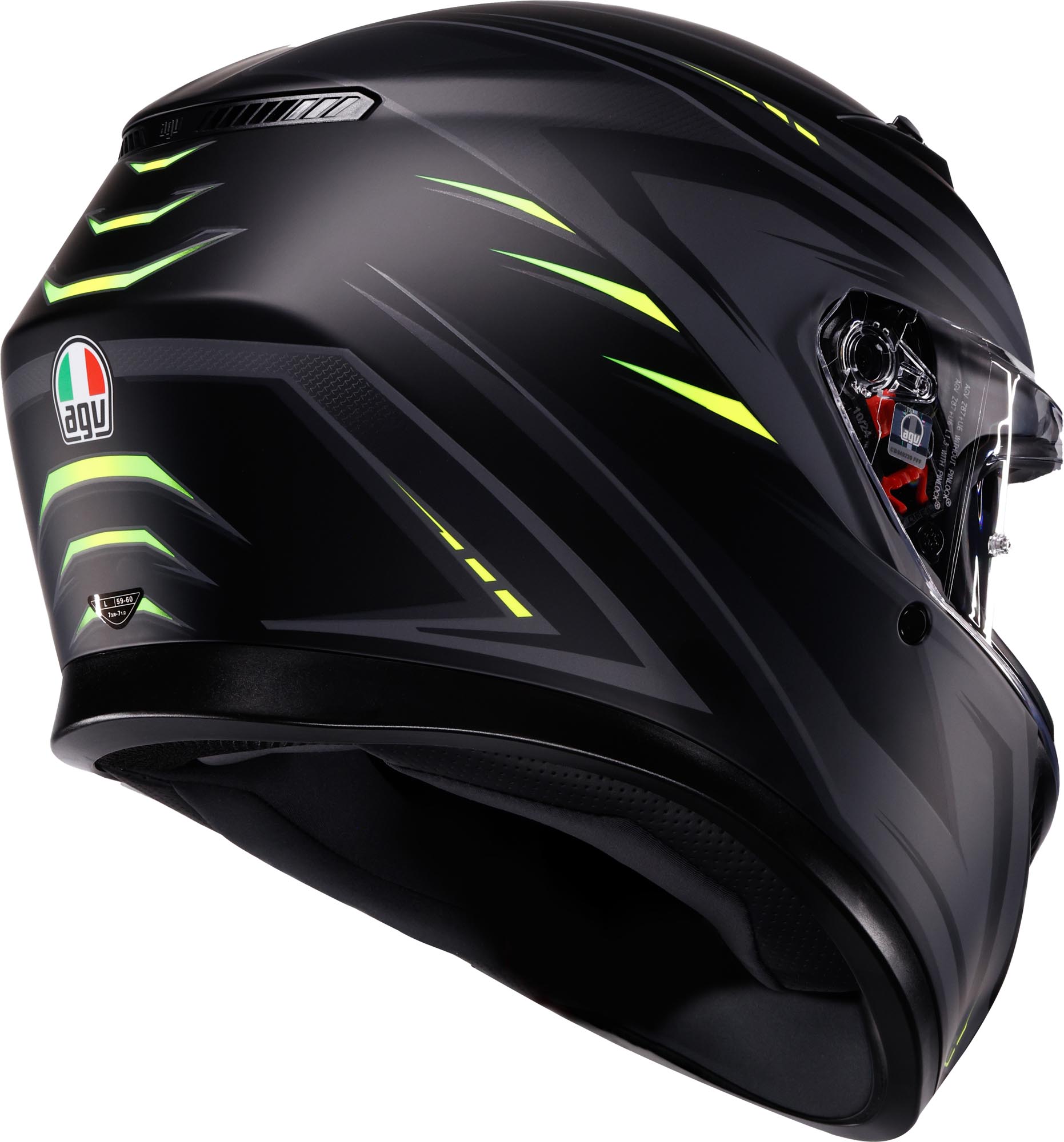 Шлем AGV K3 Syth Черный матовый/Желтый