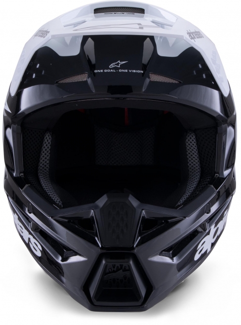 Шлем Alpinestars S-M3 Radium BLACK WHITE GRAY GLOSSY