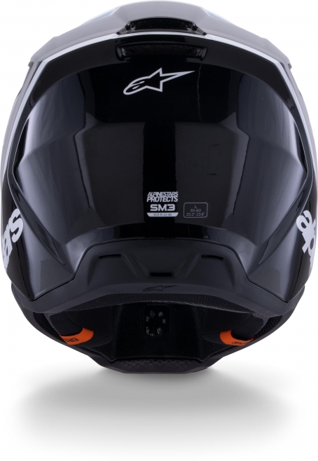 Шлем Alpinestars S-M3 Radium BLACK WHITE GRAY GLOSSY