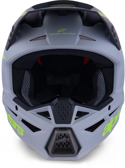 Шлем Alpinestars S-M3 Radium Серый/Желтый Матовый