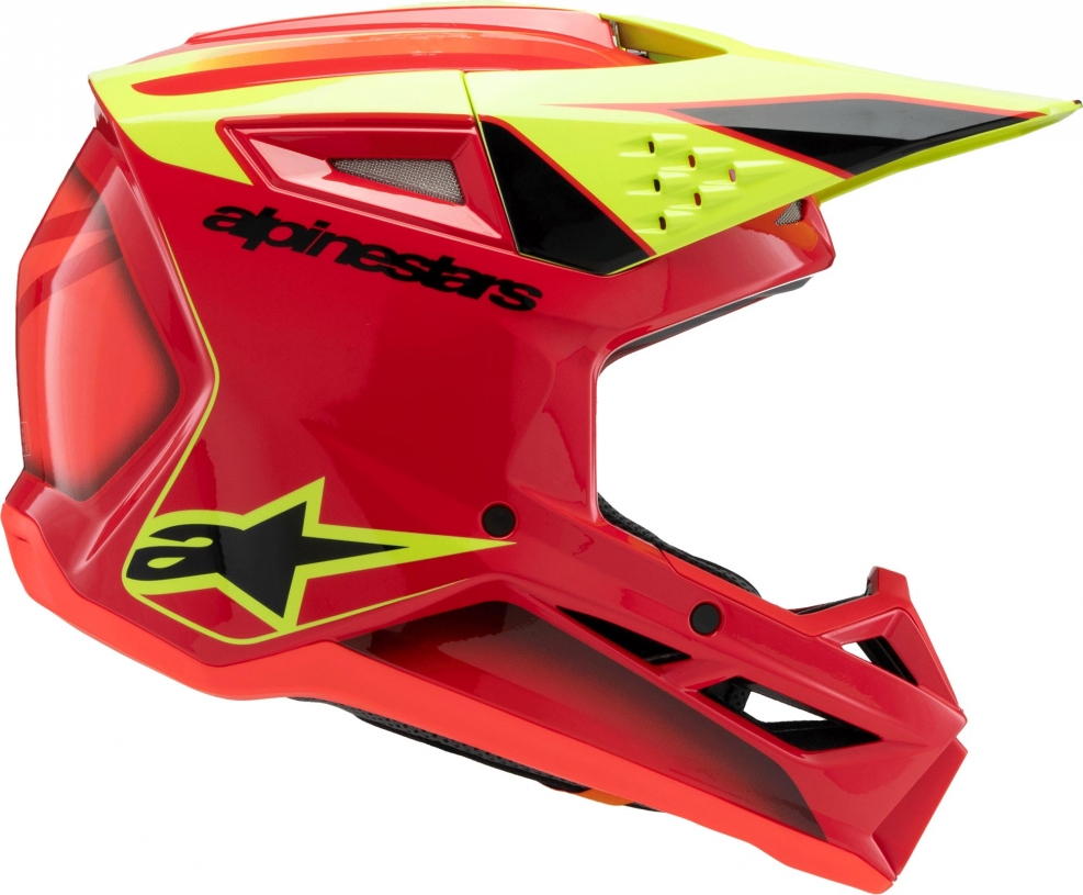 Шлем для мотокросса Alpinestars S-M3 Fray RED YELLOW FLUO