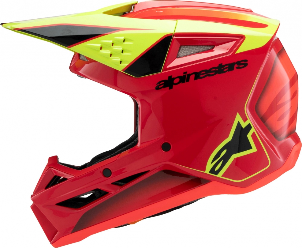 Шлем для мотокросса Alpinestars S-M3 Fray RED YELLOW FLUO