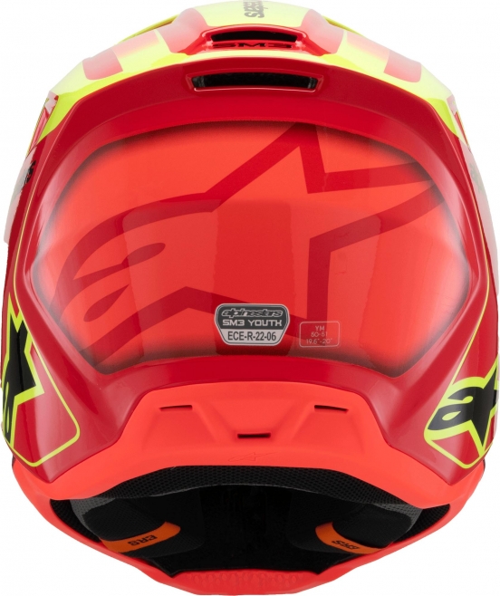 Шлем для мотокросса Alpinestars S-M3 Fray RED YELLOW FLUO