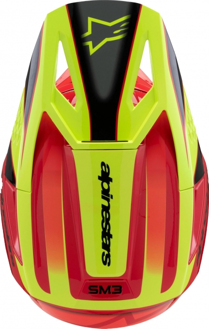 Шлем для мотокросса Alpinestars S-M3 Fray RED YELLOW FLUO