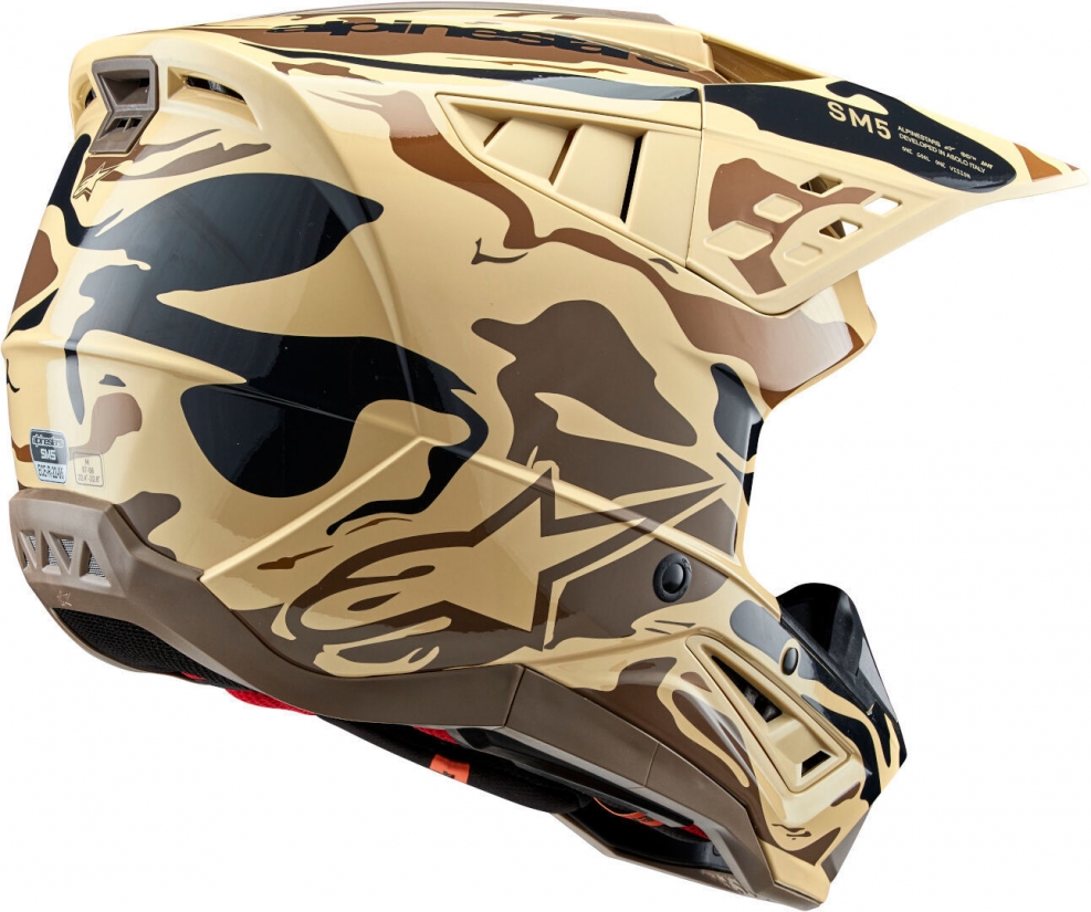 Шлем Alpinestars S-M5 Mineral Dark Brown/Kangaroo Matte