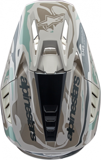Шлем Alpinestars S-M5 Mineral Warm Gray/Celadon/Green Glossy