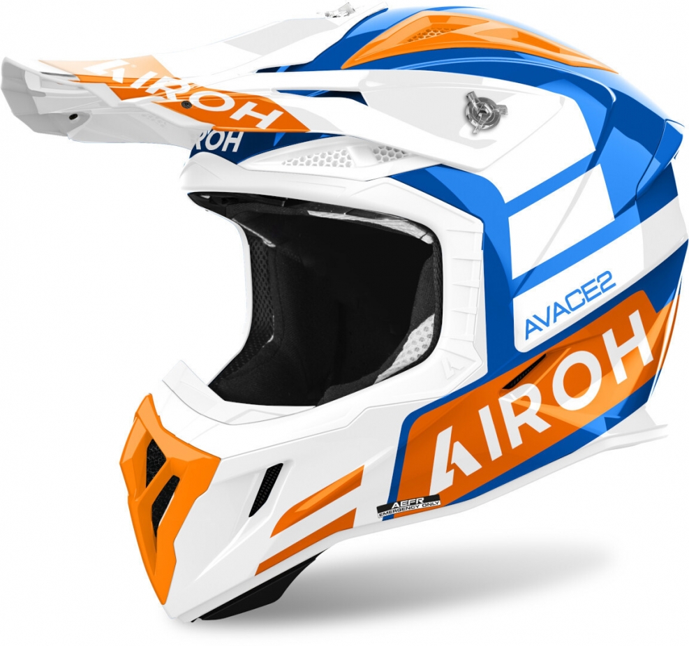 Шлем Airoh Aviator Ace 2 Sake цвет: Белый/Синий/Оранжевый