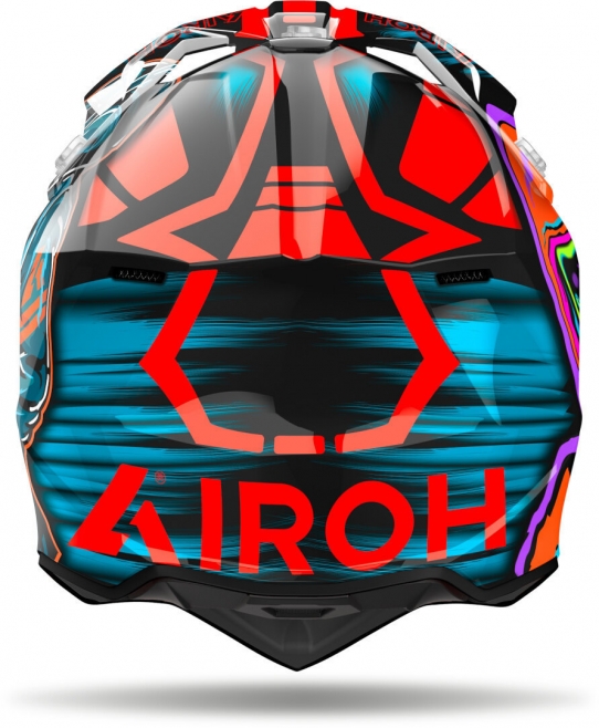 Шлем Airoh Wraaap Cyber цвет: Оранжевый/Синий