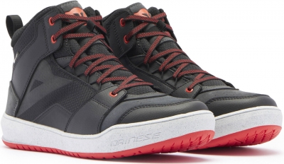 Dainese Suburb D-WP waterproof Motorcycle Shoes black/white/red