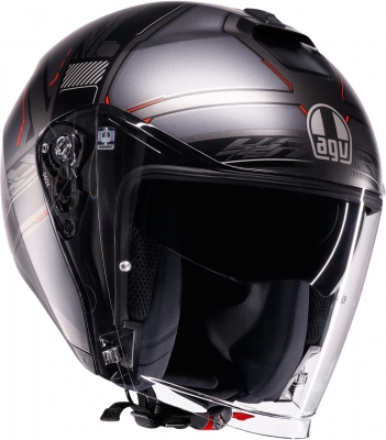 Шлем AGV Irides Zagabria Jet  grey matt/red