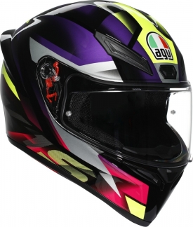 Шлем AGV K1 S FASTLAP BLACK/PURPLE/PINK