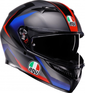 Шлем AGV K3 STRIGA MATT BLACK/BLUE/RED