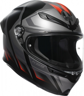 Шлем AGV K6 S- KARVE MATT BLACK/GREY/RED