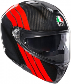 Шлем AGV Sportmodular Stripes Carbon Red