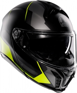 Шлем AGV TOURMODULAR PERCEPTION MATT BLACK/YELLOW FLUO 