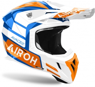 Шлем Airoh Aviator Ace 2 Sake цвет: Белый/Синий/Оранжевый