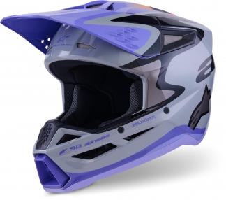 Alpinestars S-M3 Jettson Gray/Purple/Black Glossy